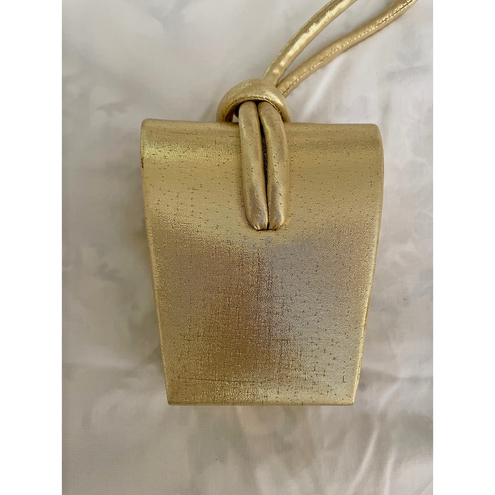 La Regale Gold Wristlet Evening Bag 5 x 4 NWOT